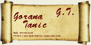 Gorana Tanić vizit kartica